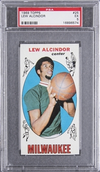 1969/70 Topps #25 Lew Alcindor Rookie Card – PSA EX 5
